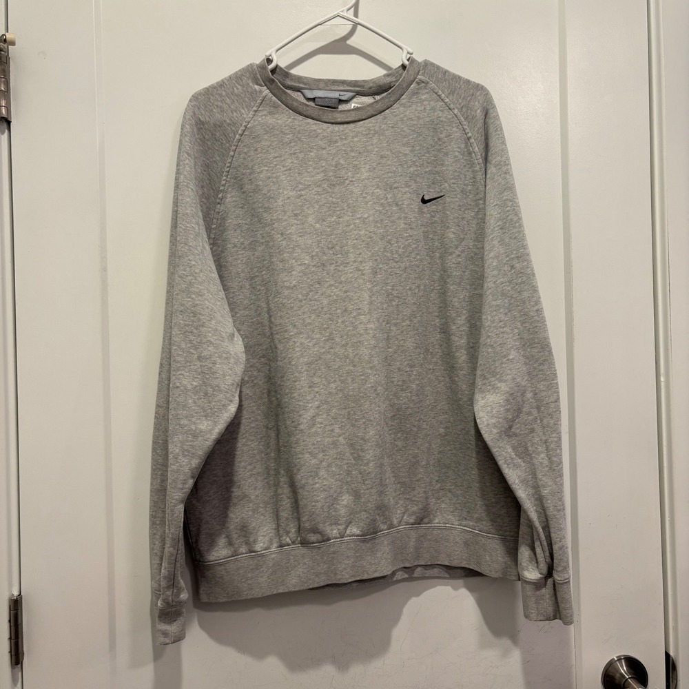 Vintage Nike Mens XL Sportswear Crewneck Sweatshirt Heather Gray Fleece Pullover